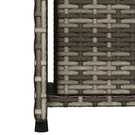 Tuinkast 50x55x115 cm poly rattan grijs 10