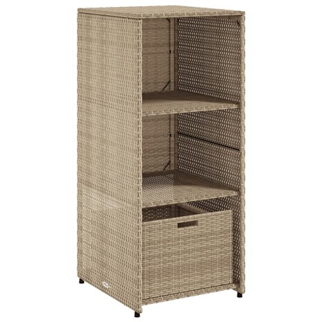 Tuinkast 50x55x115 cm poly rattan beige 2