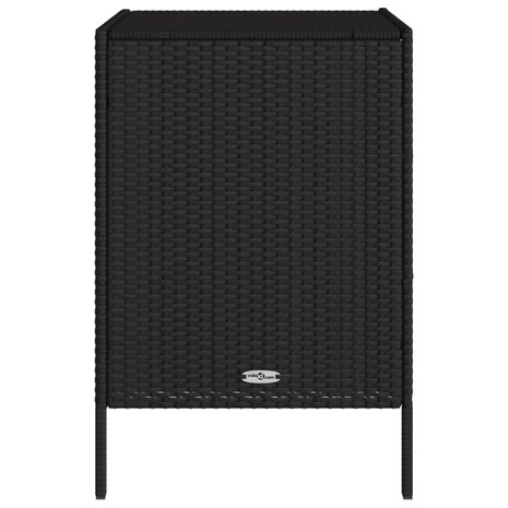 Tuinkast 55x59x80 cm poly rattan zwart 8