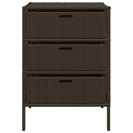 Tuinkast 55x59x80 cm poly rattan bruin 2