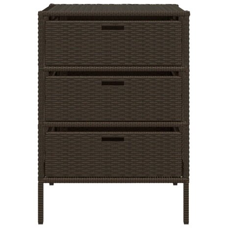 Tuinkast 55x59x80 cm poly rattan bruin 7