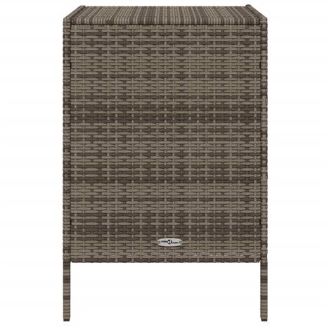 Tuinkast 55x59x80 cm poly rattan grijs 8