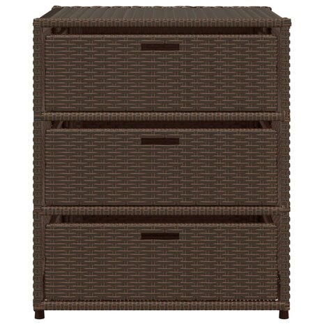 Tuinkast 55x59x69 cm poly rattan bruin 7