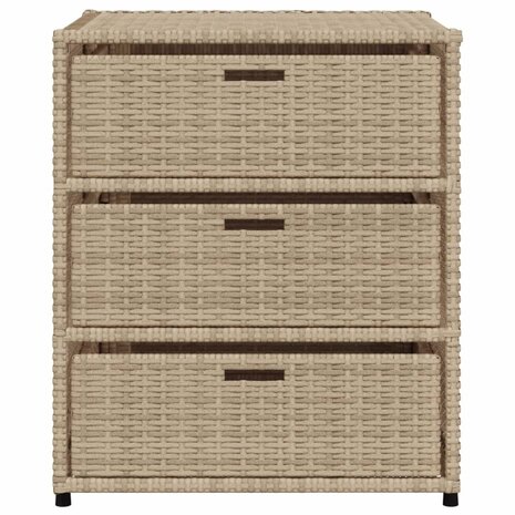 Tuinkast 55x59x69 cm poly rattan beige 7