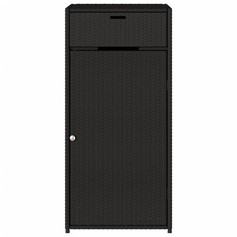 Tuinkast 55x55x111 cm poly rattan zwart 7