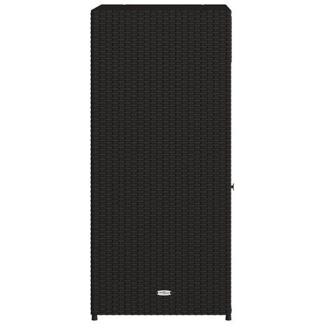 Tuinkast 55x55x111 cm poly rattan zwart 8
