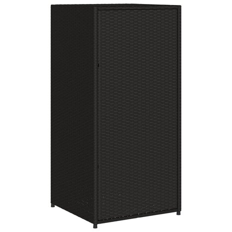 Tuinkast 55x55x111 cm poly rattan zwart 9