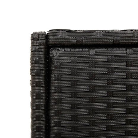 Tuinkast 55x55x111 cm poly rattan zwart 11