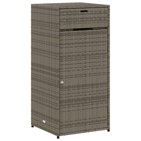 Tuinkast 55x55x111 cm poly rattan grijs 2