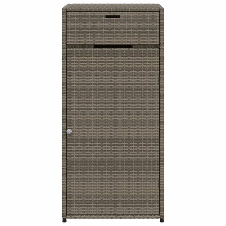 Tuinkast 55x55x111 cm poly rattan grijs 7