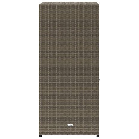 Tuinkast 55x55x111 cm poly rattan grijs 8