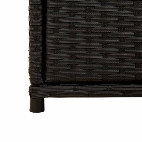 Tuinkast 105x55x113 cm poly rattan zwart 10