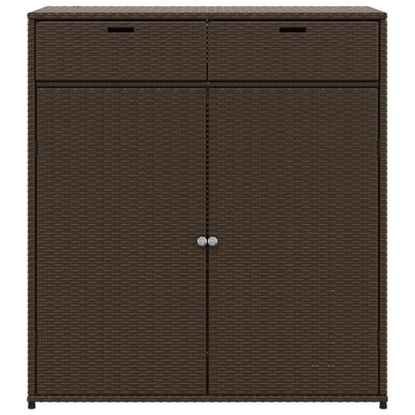 Tuinkast 105x55x113 cm poly rattan bruin 7