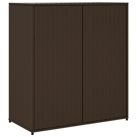 Tuinkast 105x55x113 cm poly rattan bruin 9
