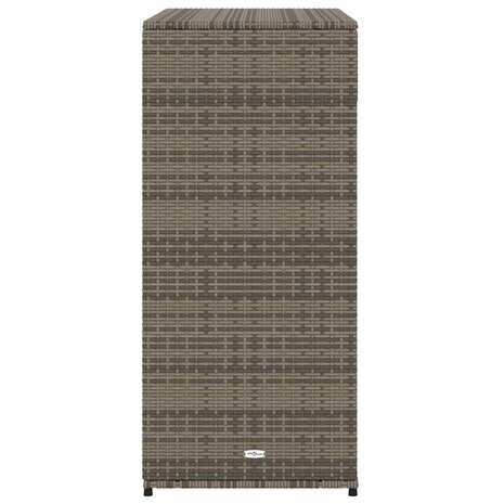 Tuinkast 105x55x113 cm poly rattan grijs 8