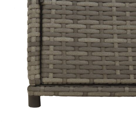 Tuinkast 105x55x113 cm poly rattan grijs 10