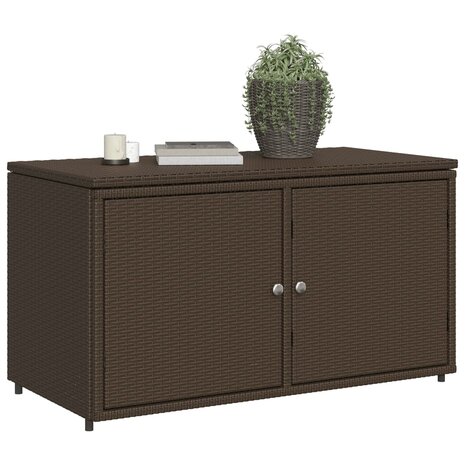 Tuinkast 110x55x60,5 cm poly rattan bruin 4