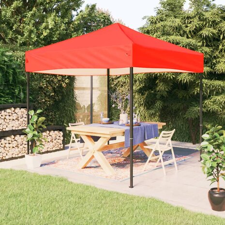 Partytent inklapbaar 2x2 m rood 1