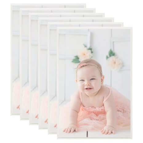 Fotolijsten 5 st voor wand of tafel 70x90 cm MDF zilverkleurig 1