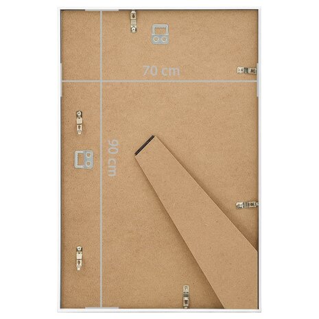 Fotolijsten 3 st voor wand of tafel 70x90 cm MDF wit 8