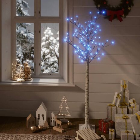 Kerstboom wilg met 140 blauwe LED&apos;s binnen en buiten 1,5 m 1