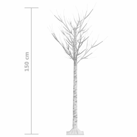 Kerstboom wilg 140 meerkleurige LED&apos;s binnen en buiten 1,5 m 8