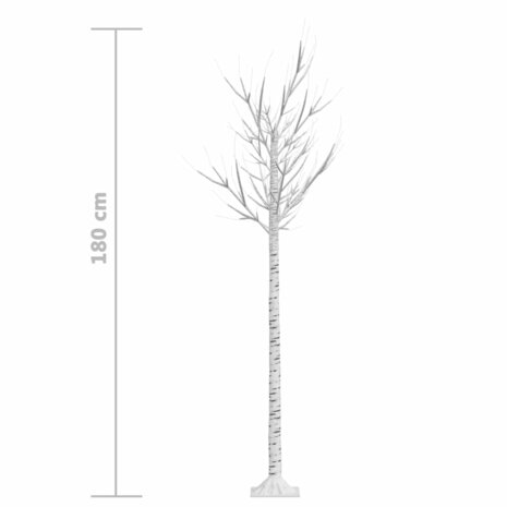 Kerstboom wilg met 180 warmwitte LED&apos;s binnen en buiten 1,8 m 8