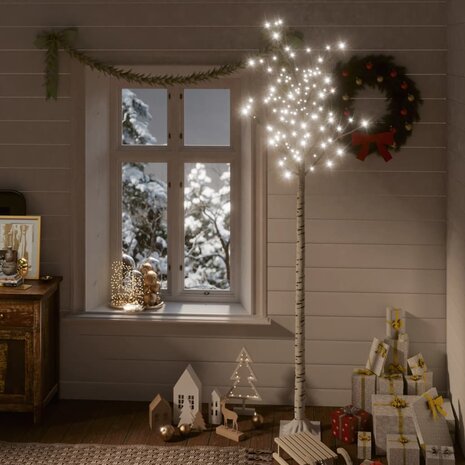 Kerstboom wilg met 200 koudwitte LED&apos;s binnen en buiten 2,2 m 1