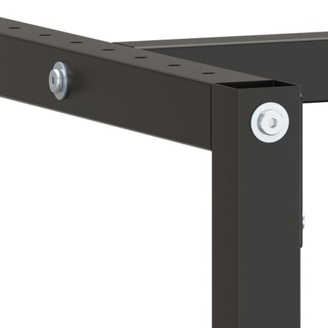 Werkbankframe 220x57x79 cm metaal matzwart en matrood 7