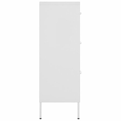 Ladekast 80x35x101,5 cm staal wit 4