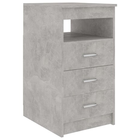 Ladekast 40x50x76 cm bewerkt hout betongrijs 2