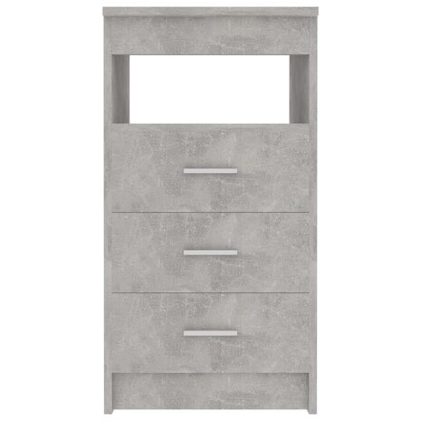 Ladekast 40x50x76 cm bewerkt hout betongrijs 4