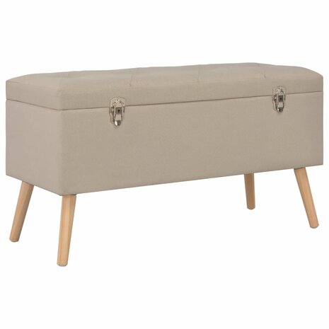 Opbergkrukken 3 st stof beige 10