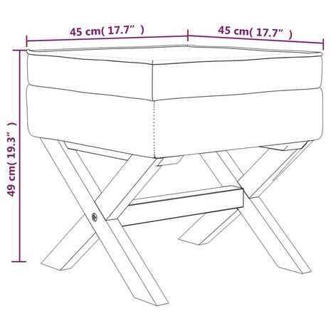 Opbergkruk 45x45x49 cm linnen beige 7