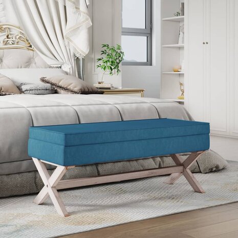 Opbergkruk 110x45x49 cm fluweel blauw 1