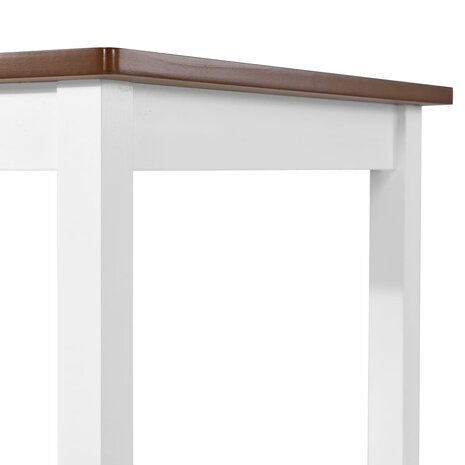 Bartafel- en krukkenset massief hout 5-delig  9