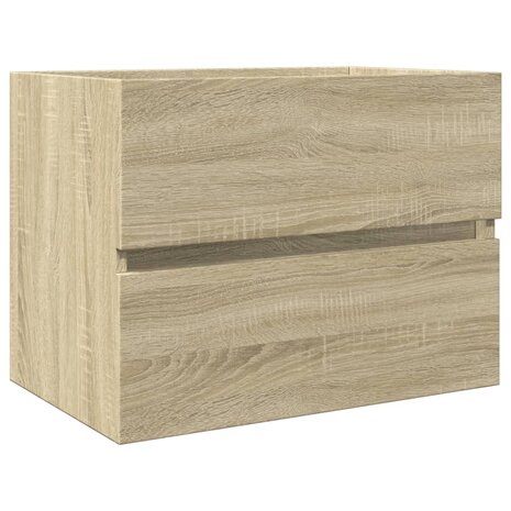 2-delige Badkamermeubelset keramiek en bewerkt hout 4
