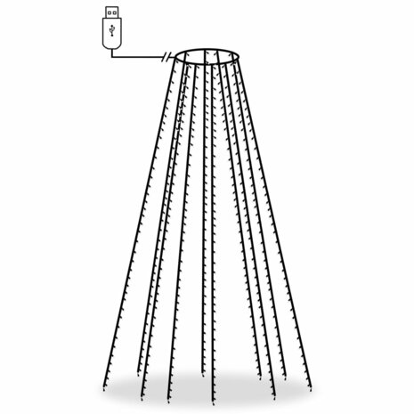 Kerstboomverlichting met 400 LED&apos;s koudwit net 400 cm 2