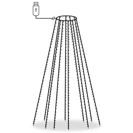 Kerstboomverlichting met 400 LED&apos;s blauw net 400 cm 2
