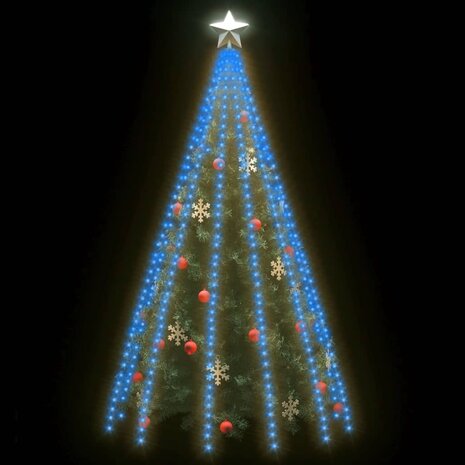 Kerstboomverlichting met 500 LED&apos;s blauw binnen/buiten 500 cm 3