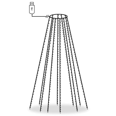 Kerstboomverlichting met 400 LED&apos;s net 400 cm 5
