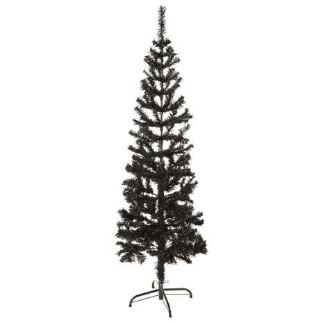 Kerstboom smal 150 cm zwart 2