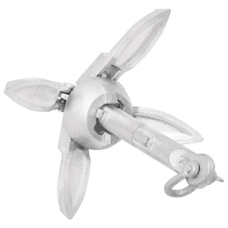 Anker inklapbaar 0,7 kg smeedijzer zilver 4