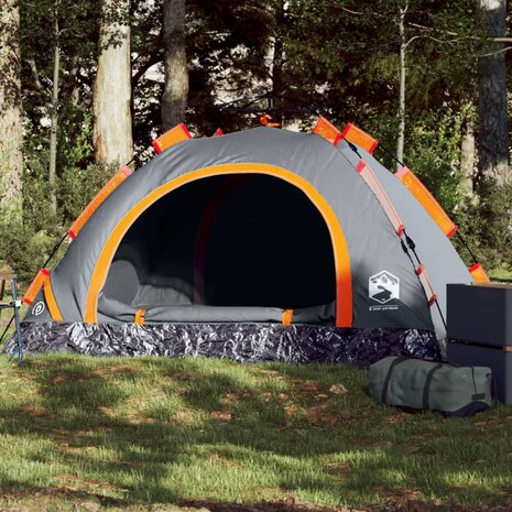 Tent 2-persoons snelontgrendeling grijs 1
