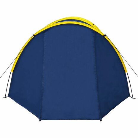 Tent 6-persoons marineblauw/geel 4