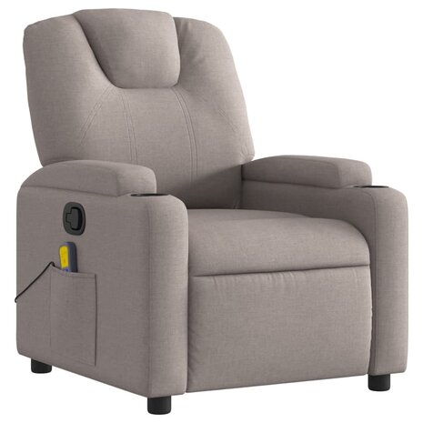 Massagestoel verstelbaar stof taupe 3