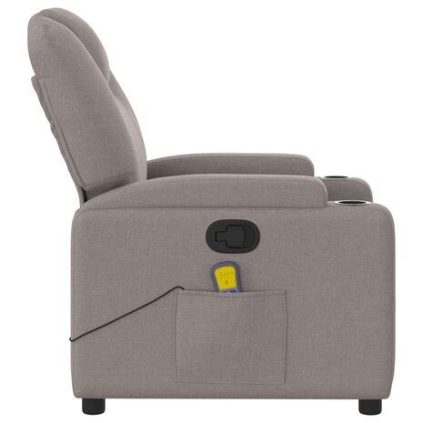 Massagestoel verstelbaar stof taupe 5