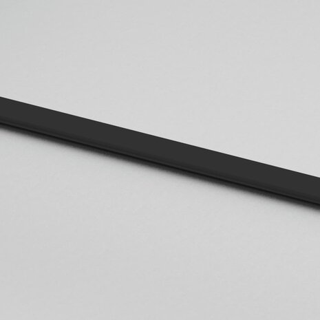 Schuifdeur 90x205 cm gehard glas en aluminium zwart 6