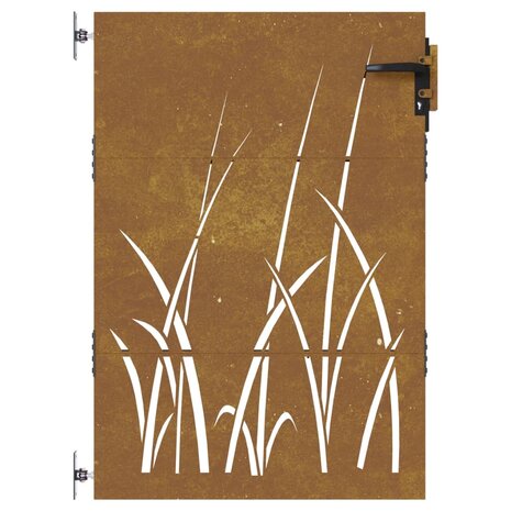 Poort 85x125 cm grasontwerp cortenstaal 4