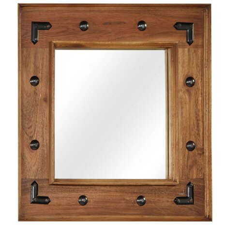 Spiegel 50x50 cm massief acaciahout 1